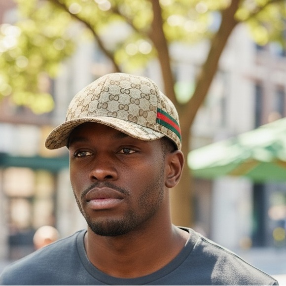 Classic GG monogram Web stripe canvas baseball hat cap adjustable unisex NEW - Picture 3 of 10